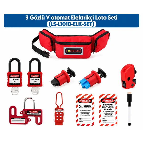 LS-8773D | 3 Gözlü V Otomat Elektrikçi Loto Seti