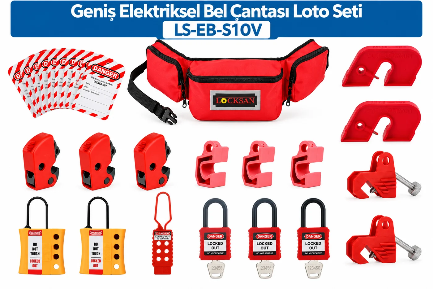 LS-EB-S10V Geniş Elektriksel Bel Çantası Loto Seti