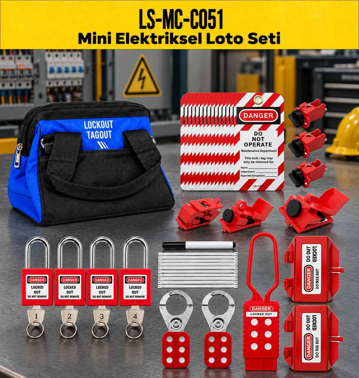 LS-MC-C051 Mini Elektriksel LOTO Seti
