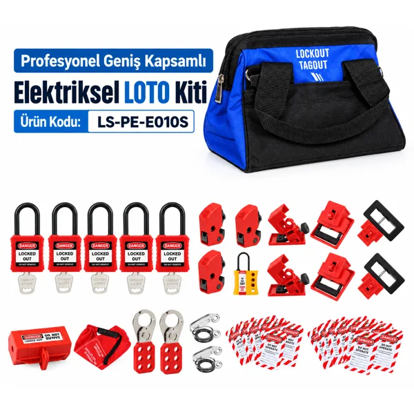 LS-PE-E010S | Profesyonel Geniş Kapsamlı Elektriksel LOTO Kiti