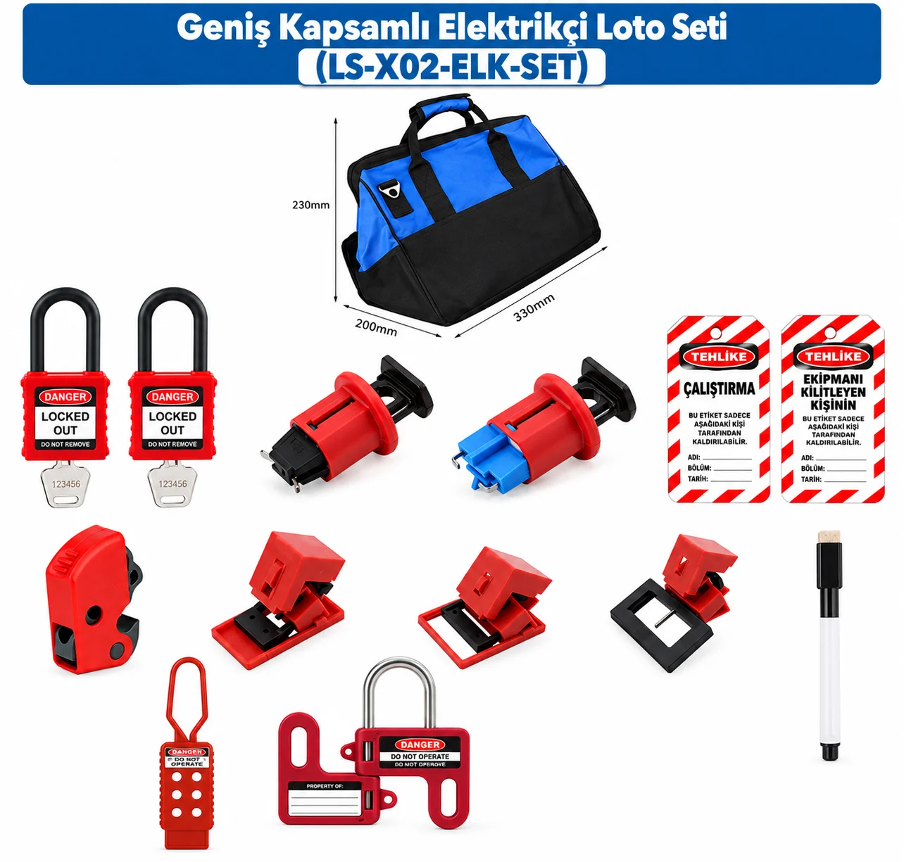 LS-X02-ELK-SET Geniş Kapsamlı Elektrikçi Loto Seti