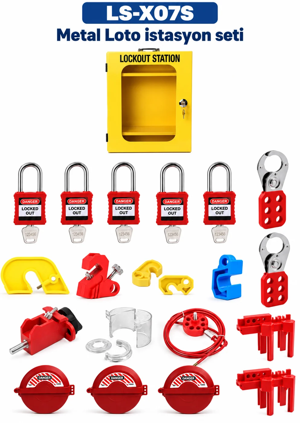 LS-X07S Metal LOTO İstasyon Seti